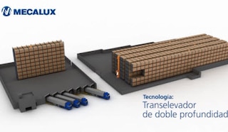 Transelevador para pallets de doble profundidad