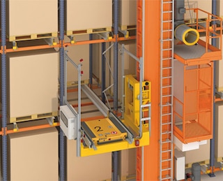 Pallet Shuttle funcionamiento cuna específica