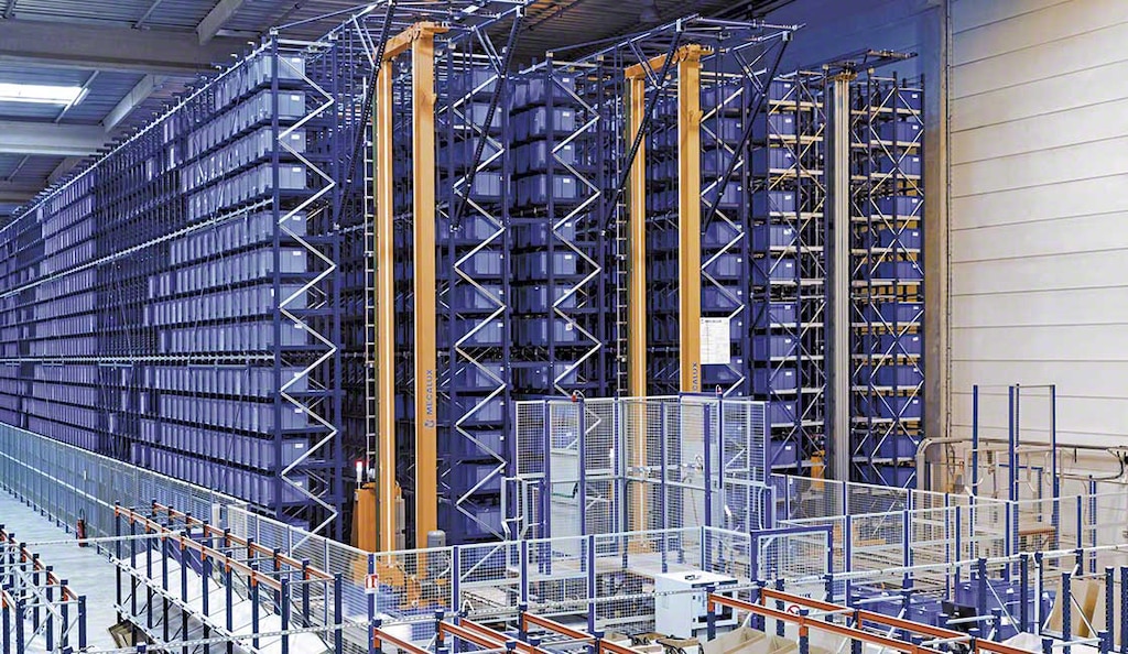 Los transelevadores automatizados bicolumna están diseñados para ofrecer un alto rendimiento