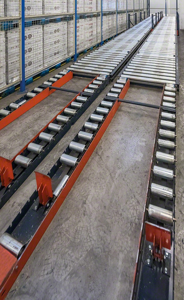 El sistema de precargas reagrupa los palets de un mismo pedido o ruta y agiliza la operación de carga en los camiones de distribución El sistema de precargas reagrupa los palets de un mismo pedido o ruta y agiliza la operación de carga en los camiones de distribución
