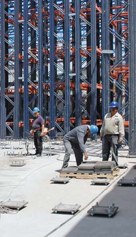 Proceso en la construcción de un depósito.