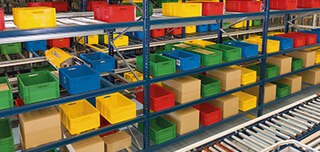 Las estanterías del Sistema Shuttle dan cabida a multitud de productos de pequeñas dimensiones