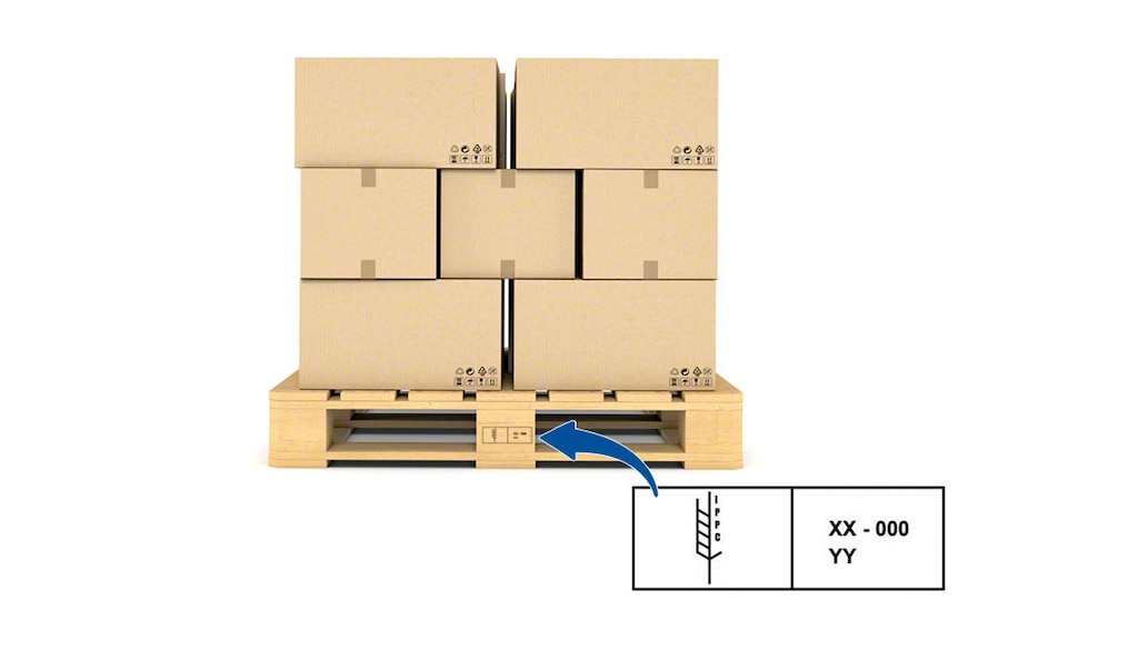 Los pallets fitosanitarios deben estar identificados con un sello como el que indica la NIMF 15