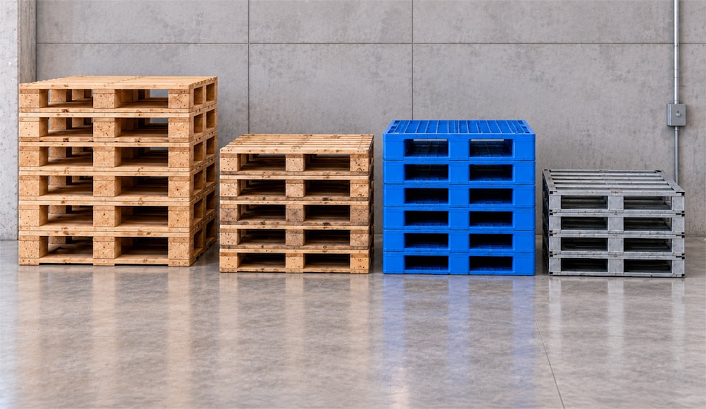 El material del pallet determina su resistencia, peso, comportamiento frente a la humedad y facilidad de limpieza