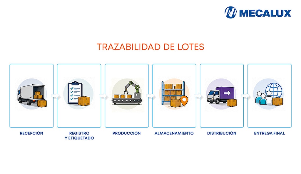 La trazabilidad de lotes registra el recorrido de cada lote durante las distintas etapas de producción, almacenamiento y distribución