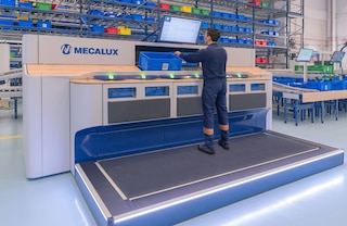 La estación de trabajo cuenta con un diseño ergonómico para potenciar el picking